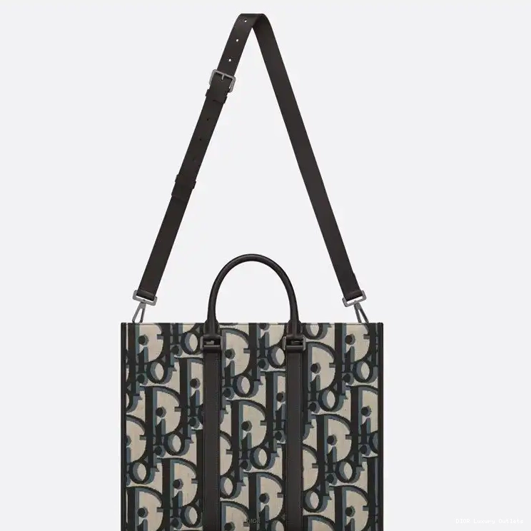 Cheap Maxi East-West Canvas Oblique Dior Blue Tote Motif 0505 Luxury